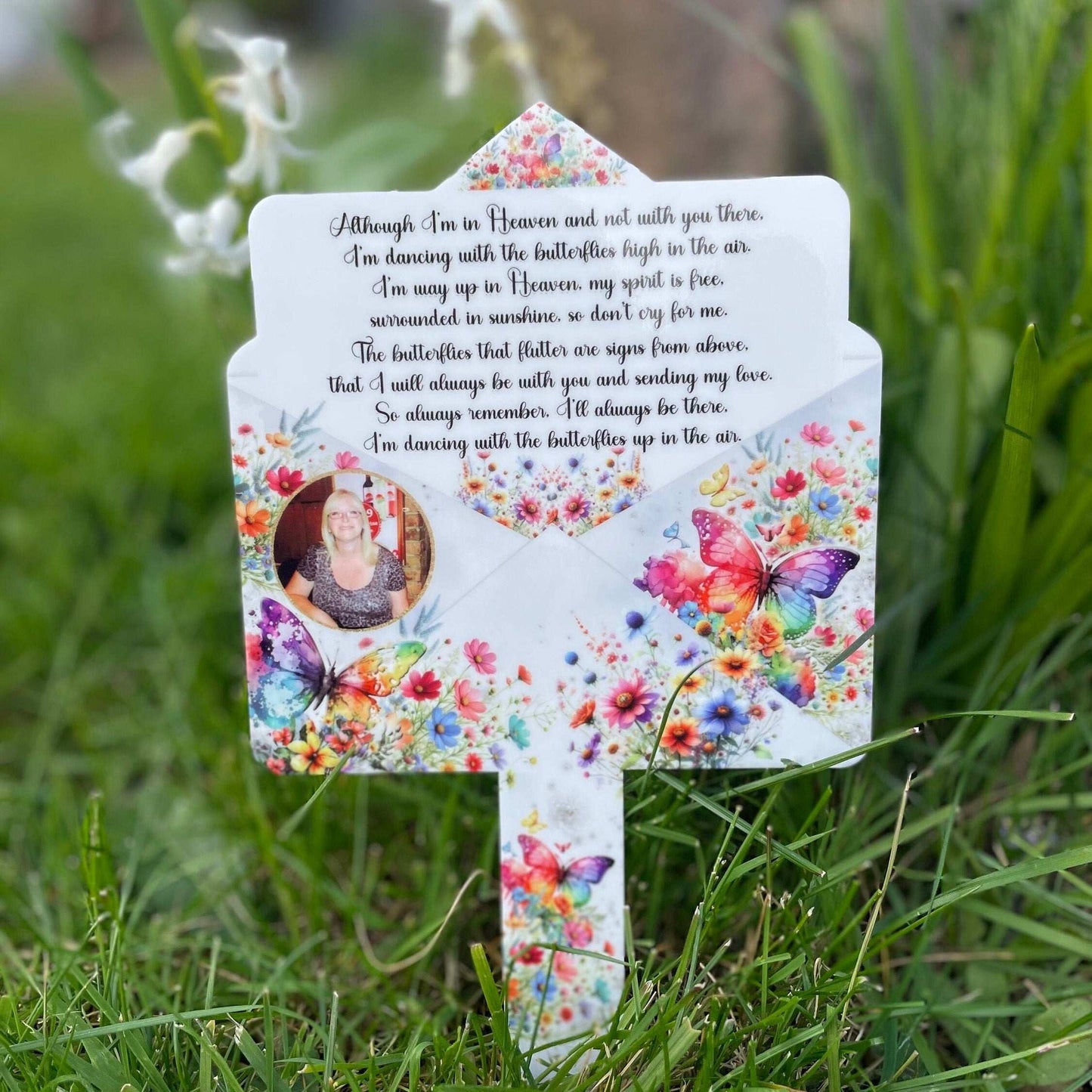 Butterfly Memorial Poem Letter Grave Marker