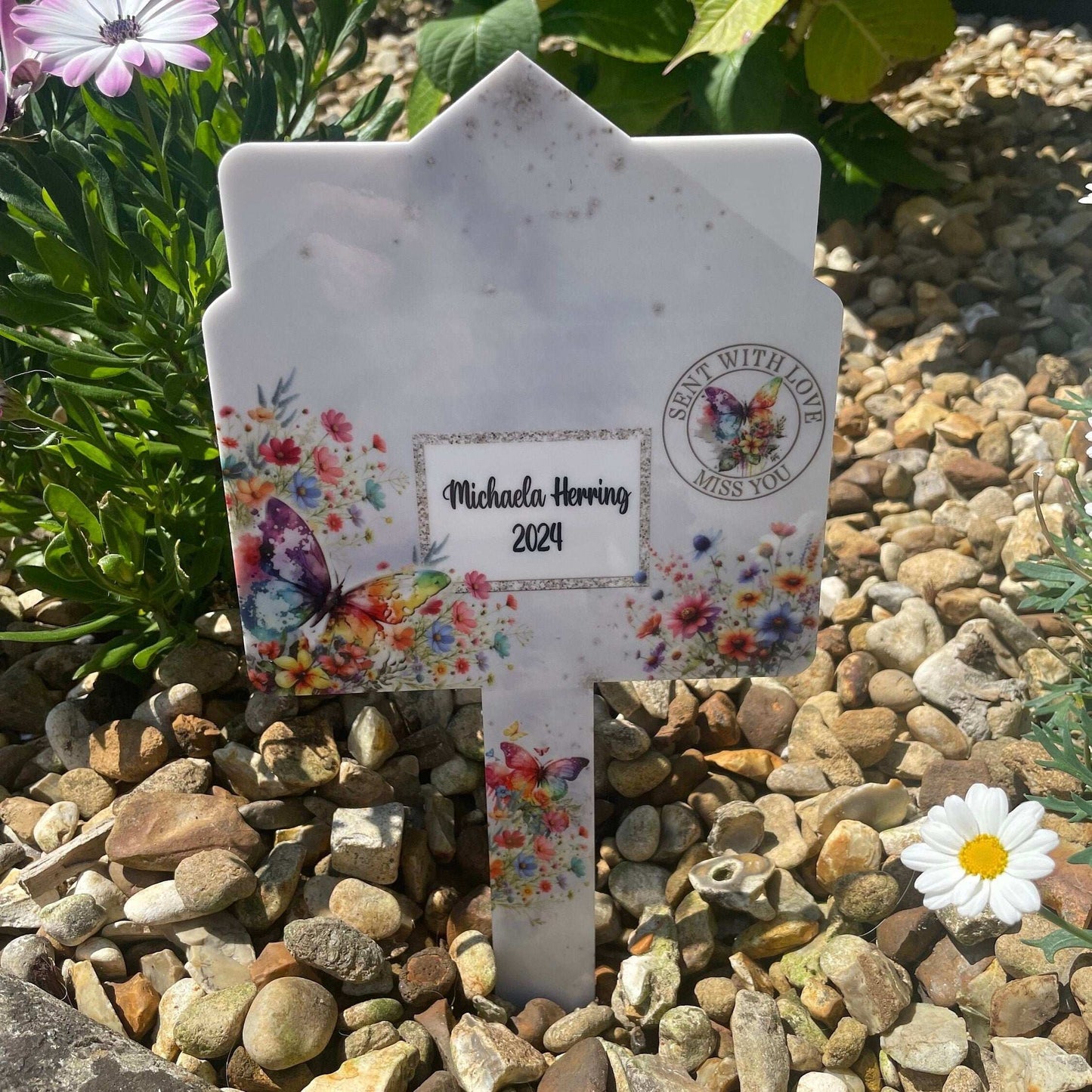 Butterfly Memorial Poem Letter Grave Marker
