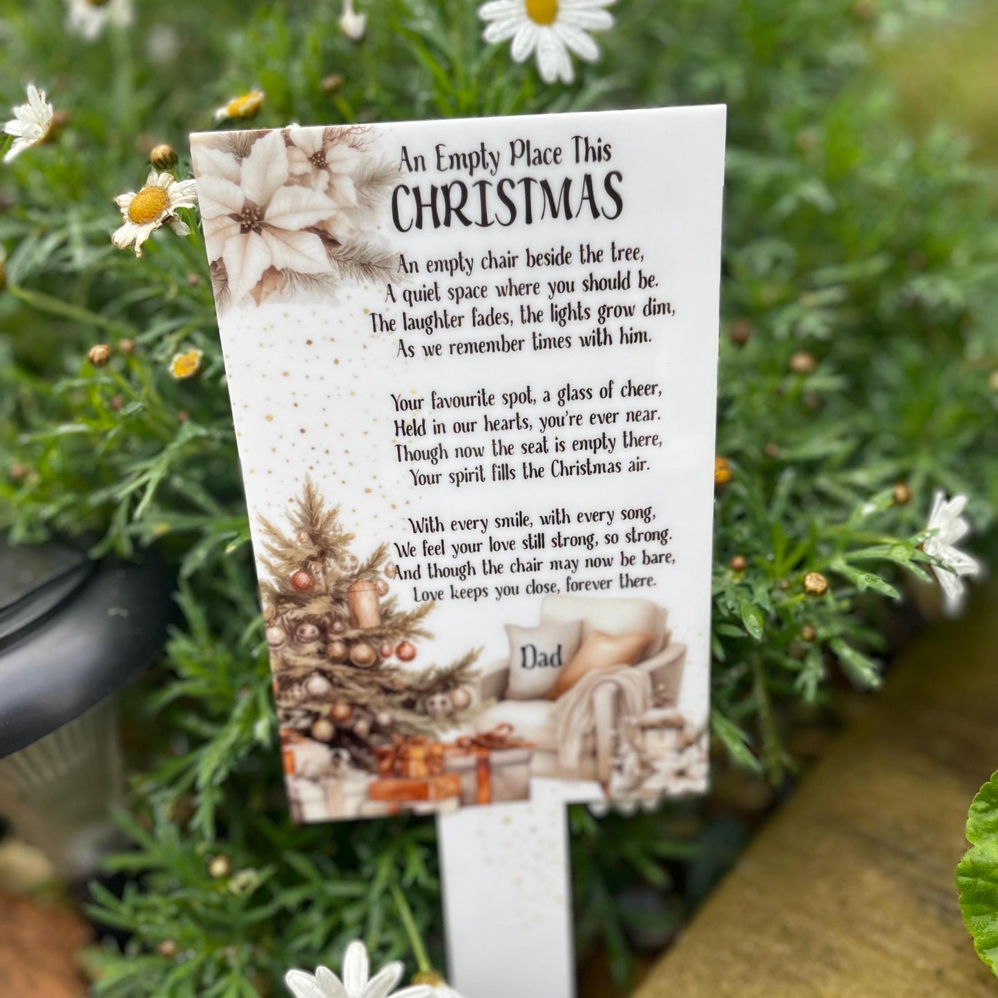 An Empty Place This Christmas Grave Marker