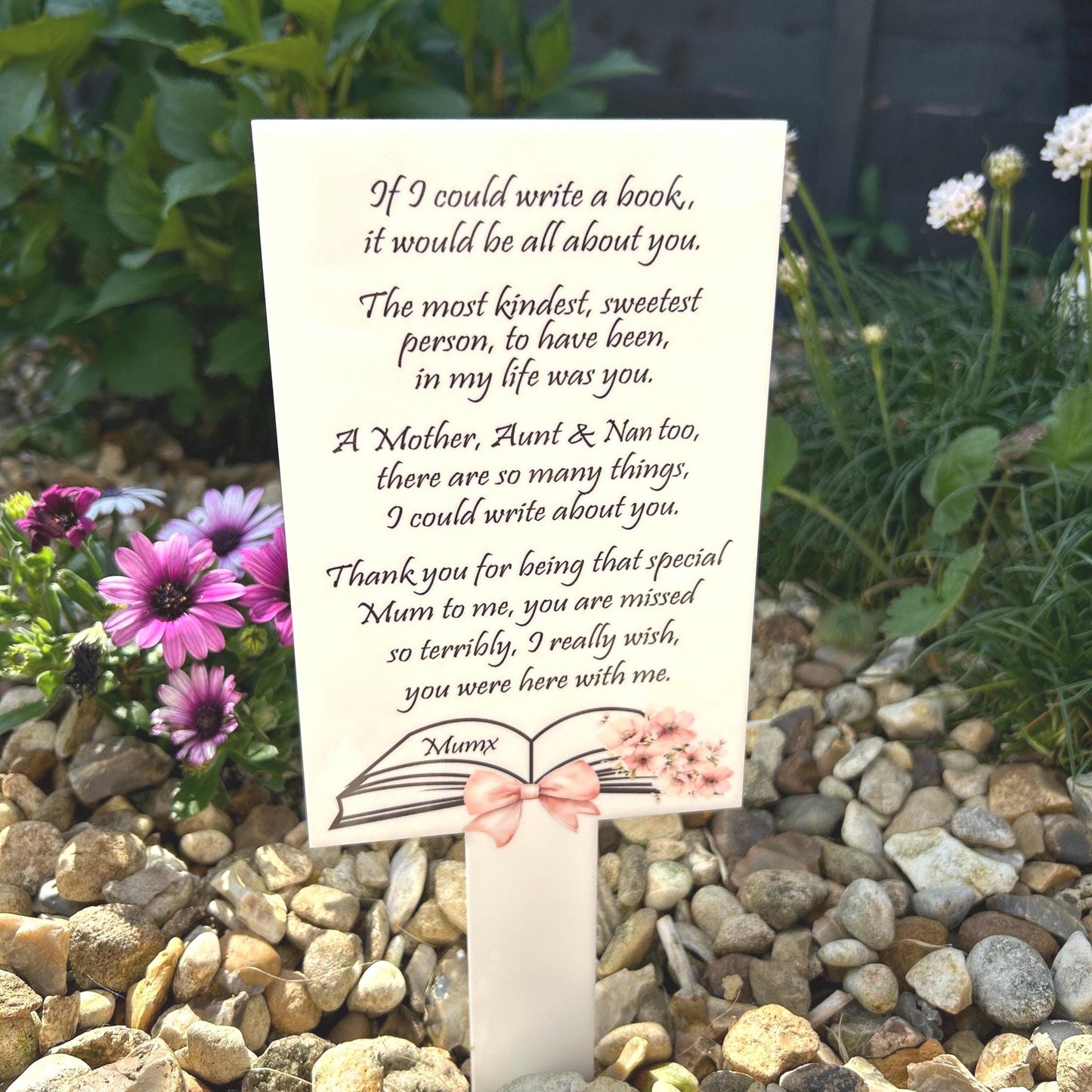 If I Could Write A Book Mothers Day Card Grave Marker