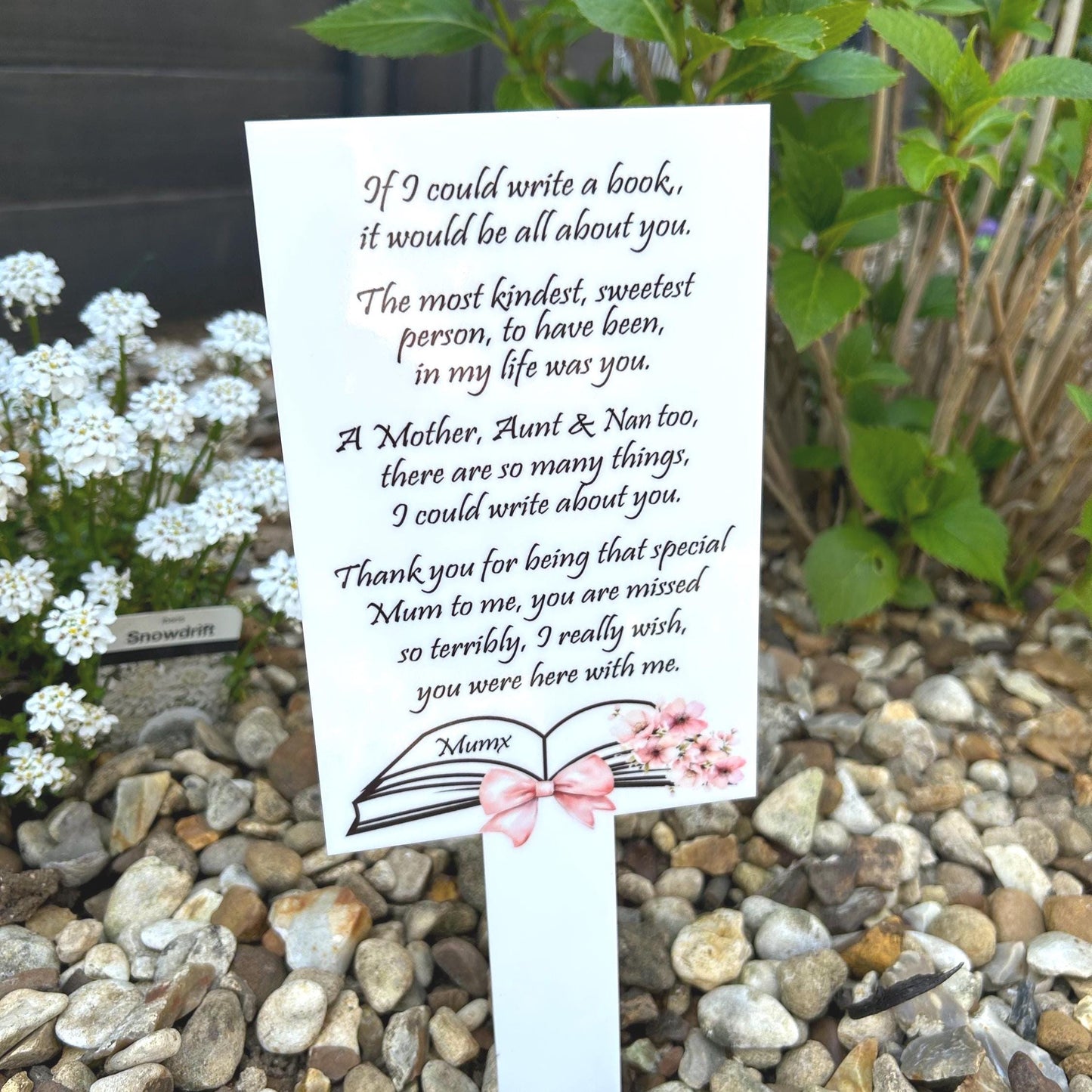If I Could Write A Book Mothers Day Card Grave Marker