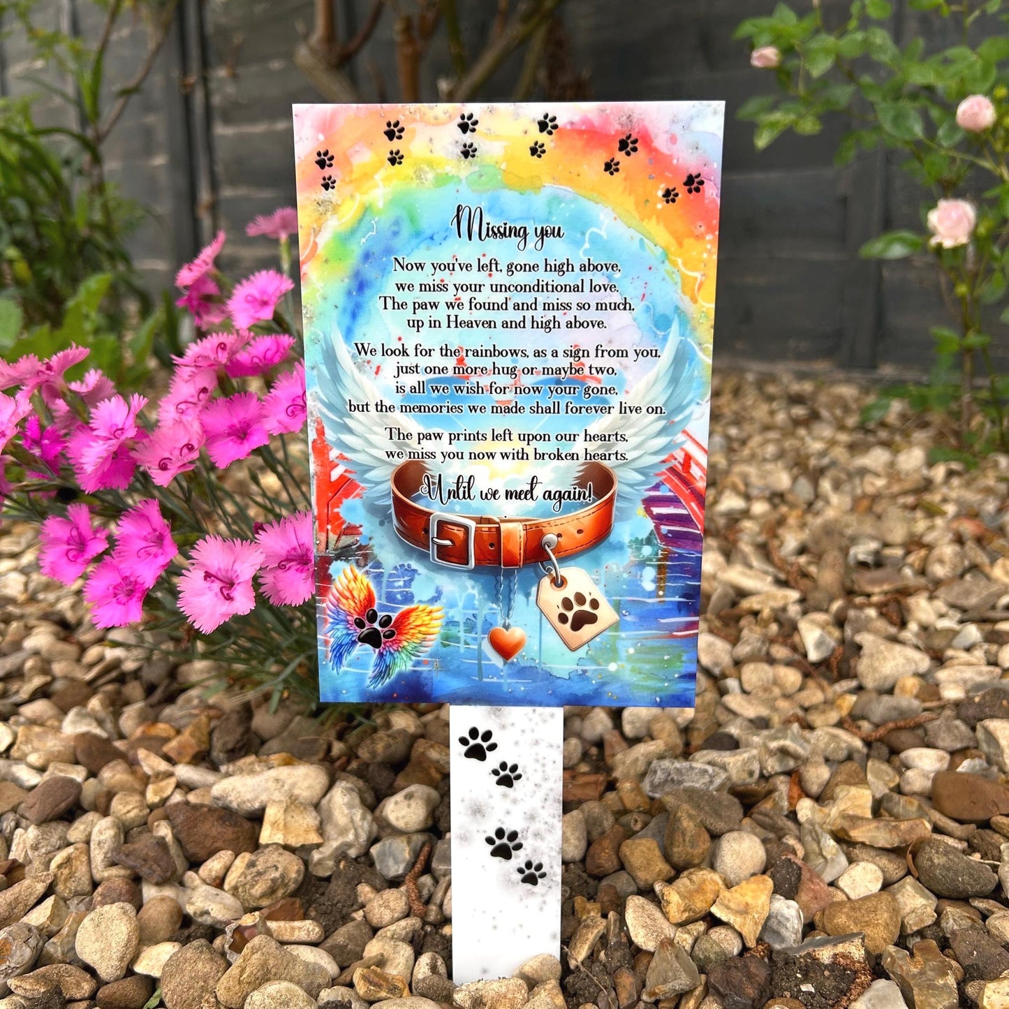Missing You Pet Memorial Grave Marker