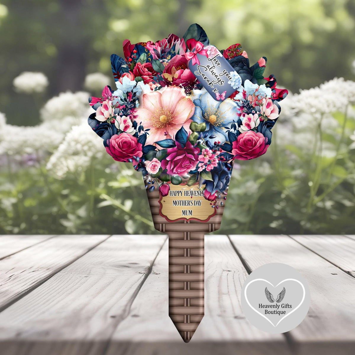 Mother’s Day memorial flower bouquet grave marker