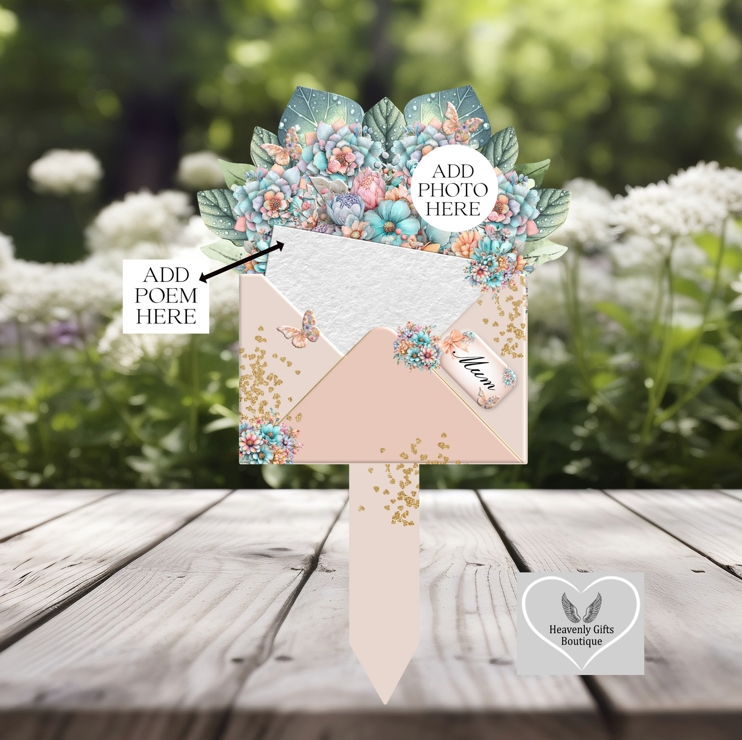 Flower Bouquet Memorial Grave Marker