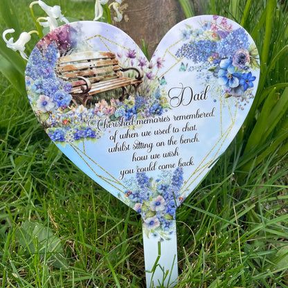 Memorial Bench Heart Grave Marker