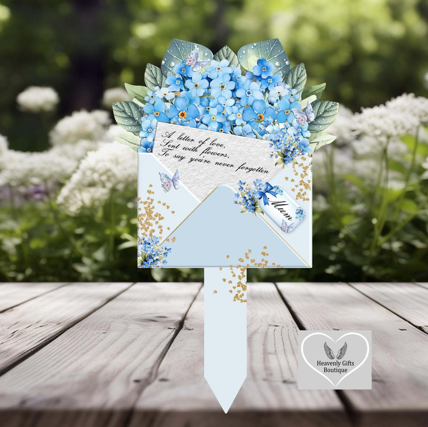 Forget Me Knot Mother’s Day Flower Bouquet Grave Marker