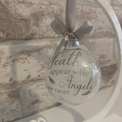 Memorial Feathered Bauble