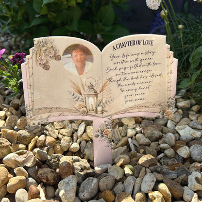 A chapter Of Love Open Book Grave Marker