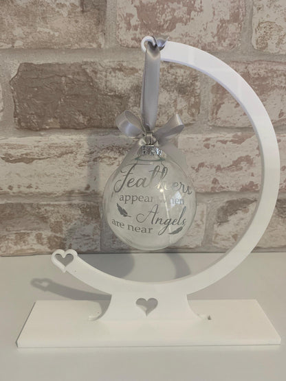 Memorial Feathered Bauble