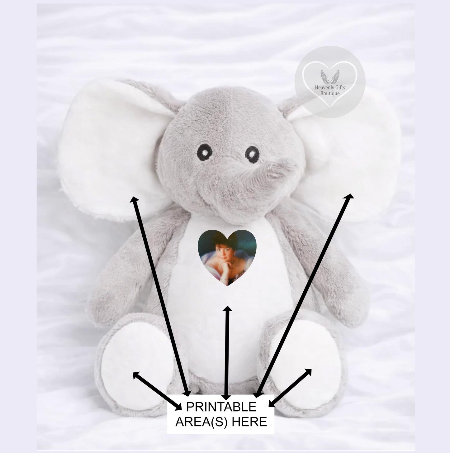 Personalised Memorial Elephant Teddy Bear