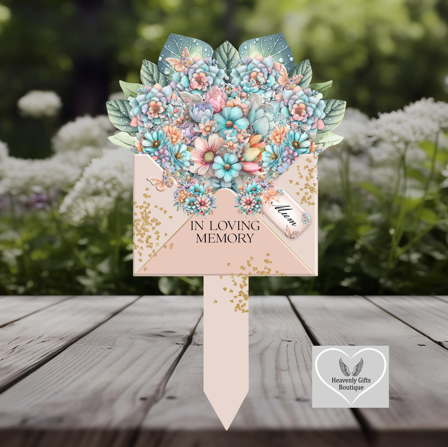 Flower Bouquet Memorial Grave Marker