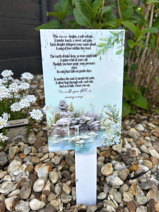 In The Rain Grave Marker