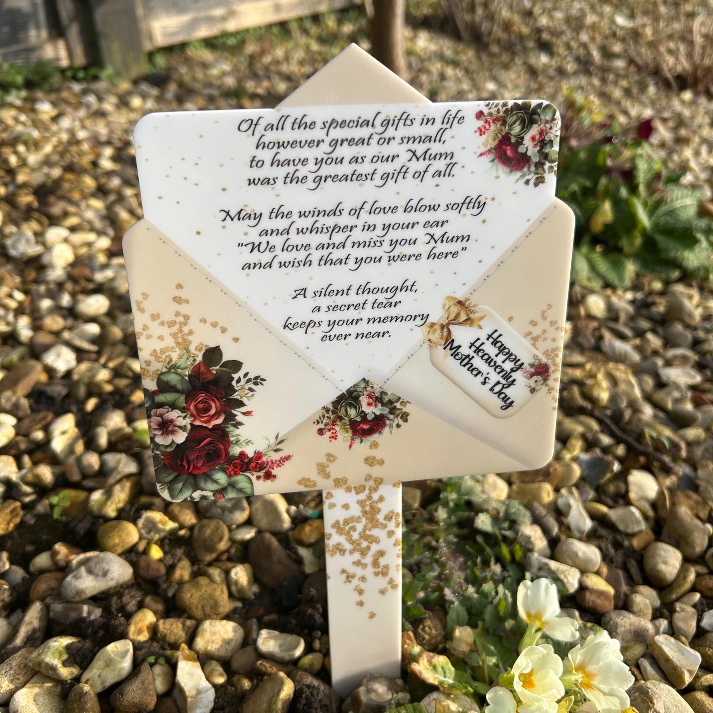 Mother's Day Memorial Letter to Heaven Grave Marker