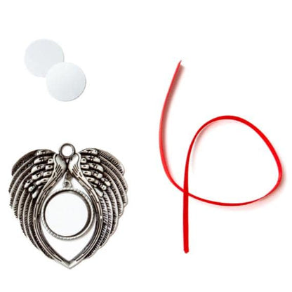 Angel Wings Memorial Keepsake Photo Charm