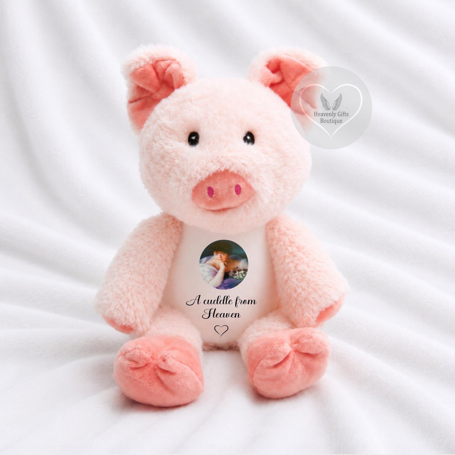 Memorial Pink Pig Teddy Bear Keepsake