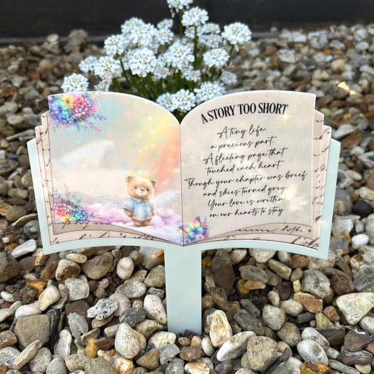A Story Too Short Baby Infant Memorial Grave Marker|