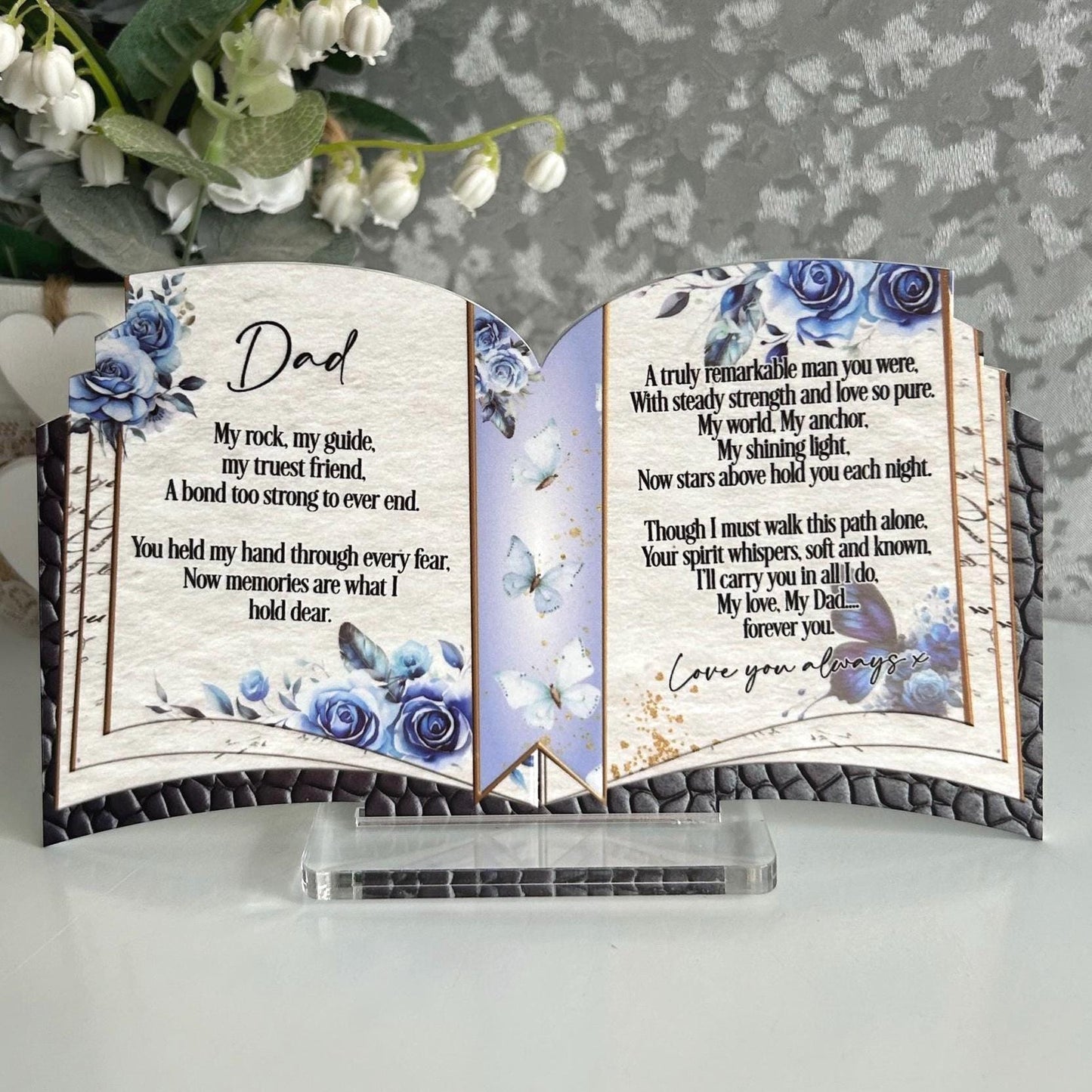 Open Book Memorial Plaque