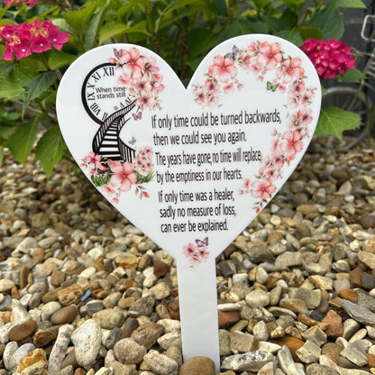 If Only Time Mothers Day Card Grave Marker| Heavenly Mothers Day Grave Decoration