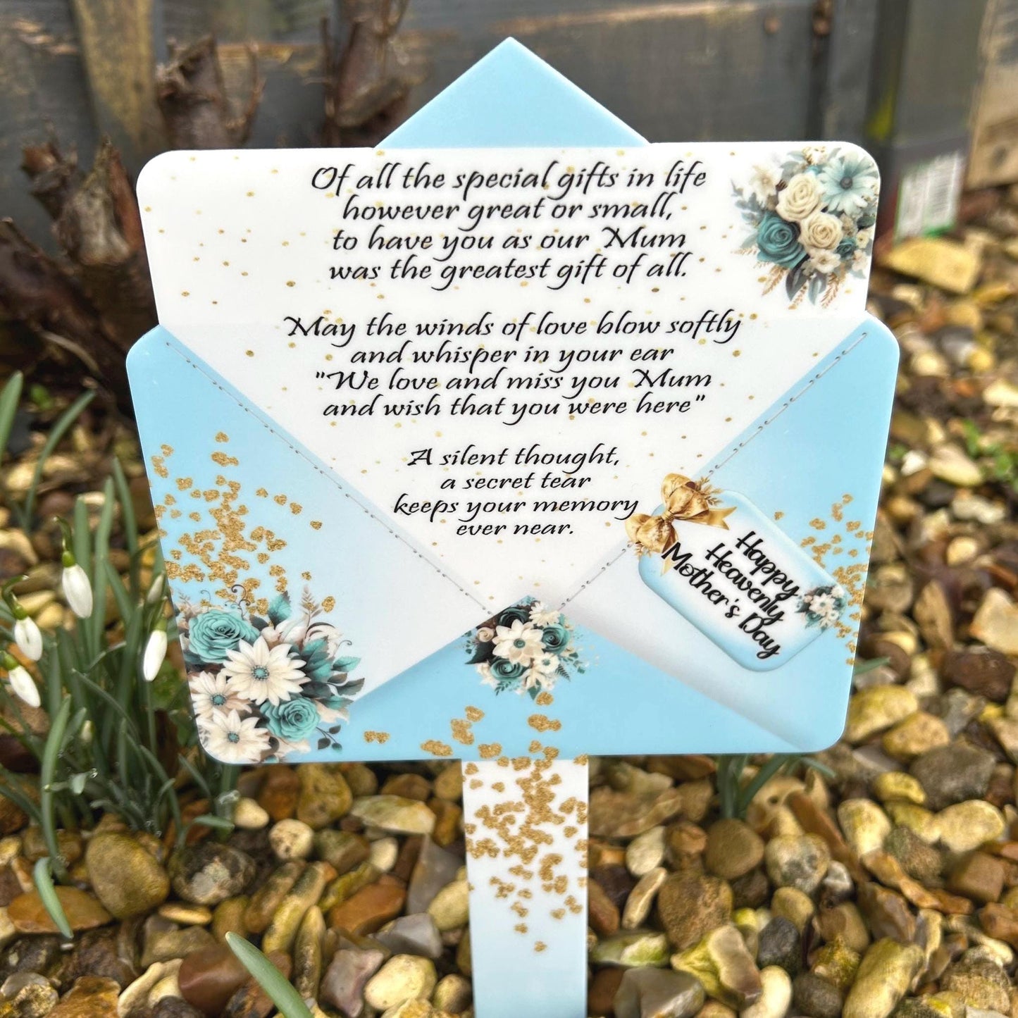 Mother's Day Memorial Letter to Heaven Grave Marker