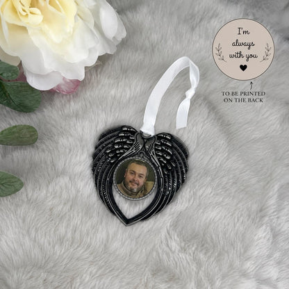 Angel Wings Memorial Keepsake Photo Charm