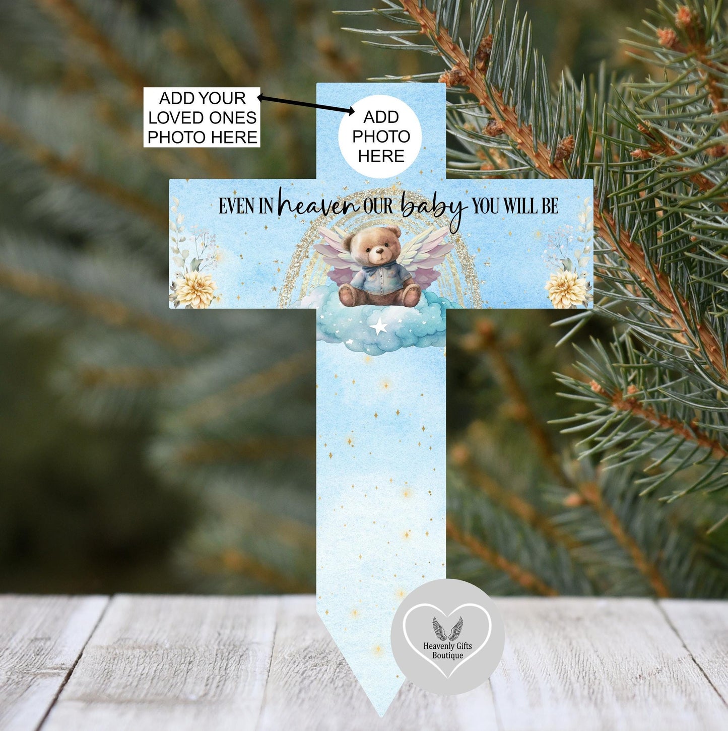 Infant Baby Loss Memorial Cross Grave Marker