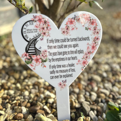 If Only Time Mothers Day Card Grave Marker| Heavenly Mothers Day Grave Decoration