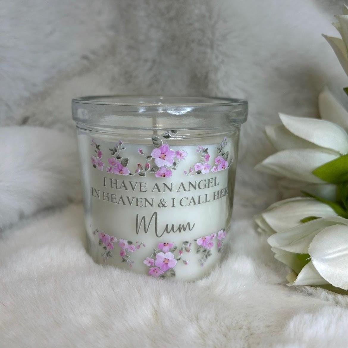 Personalised Memorial Mother’s Day Candle for Mum remembrance gift