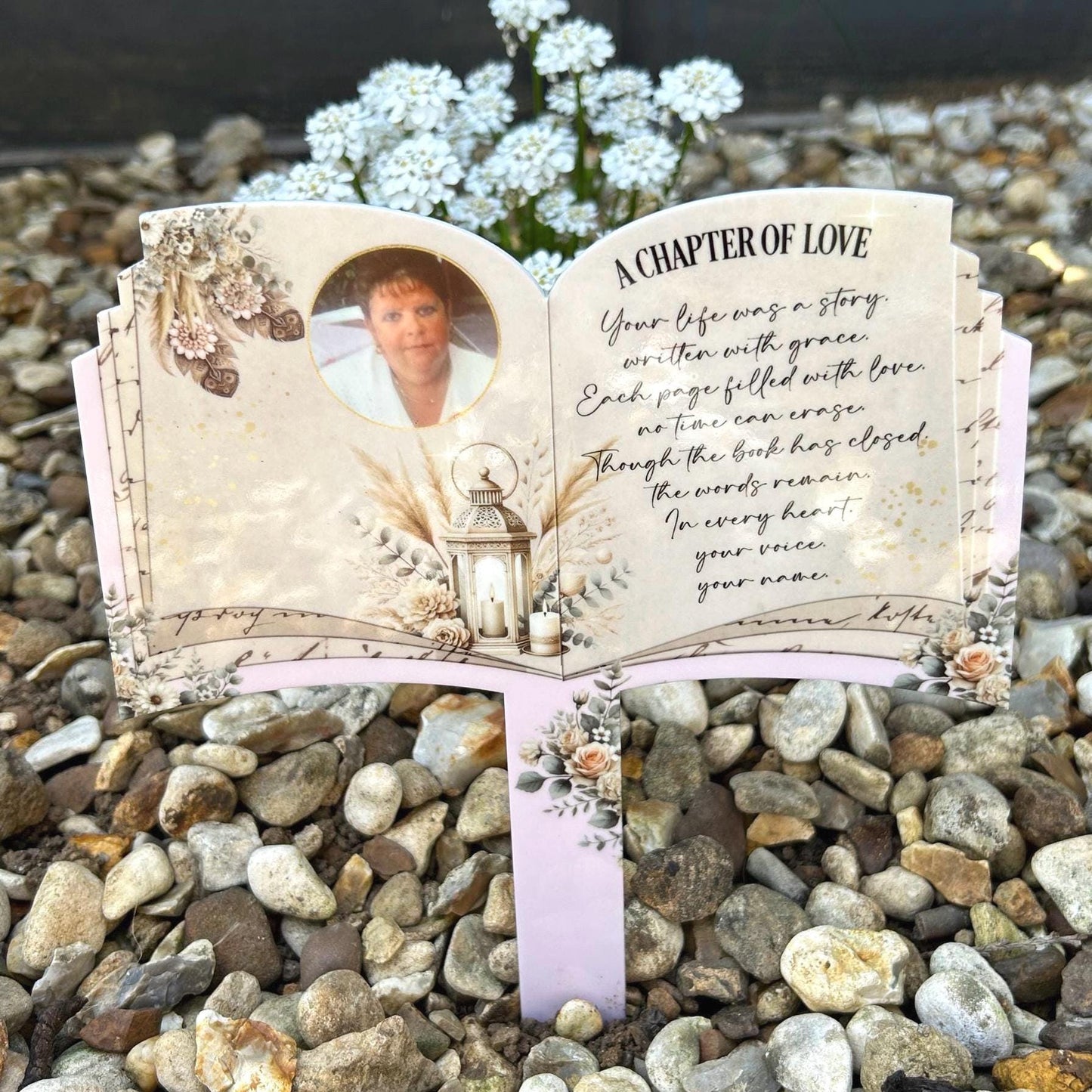A chapter Of Love Open Book Grave Marker