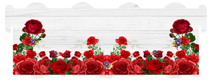Red Roses Memorial Bench Keepsake
