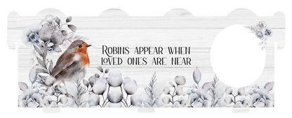 Robins Appear When Loved Ones Are Near Memorial Bench Keepsake