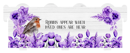 Robins Appear When Loved Ones Are Near Memorial Bench Keepsake