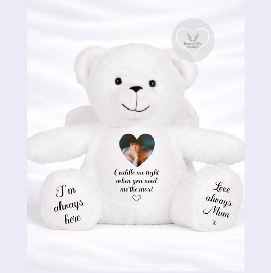 White Angel Wings Memorial Teddy Bear