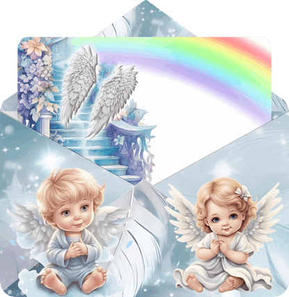 Letter Envelope- Rainbow Angel Baby Grave Marker