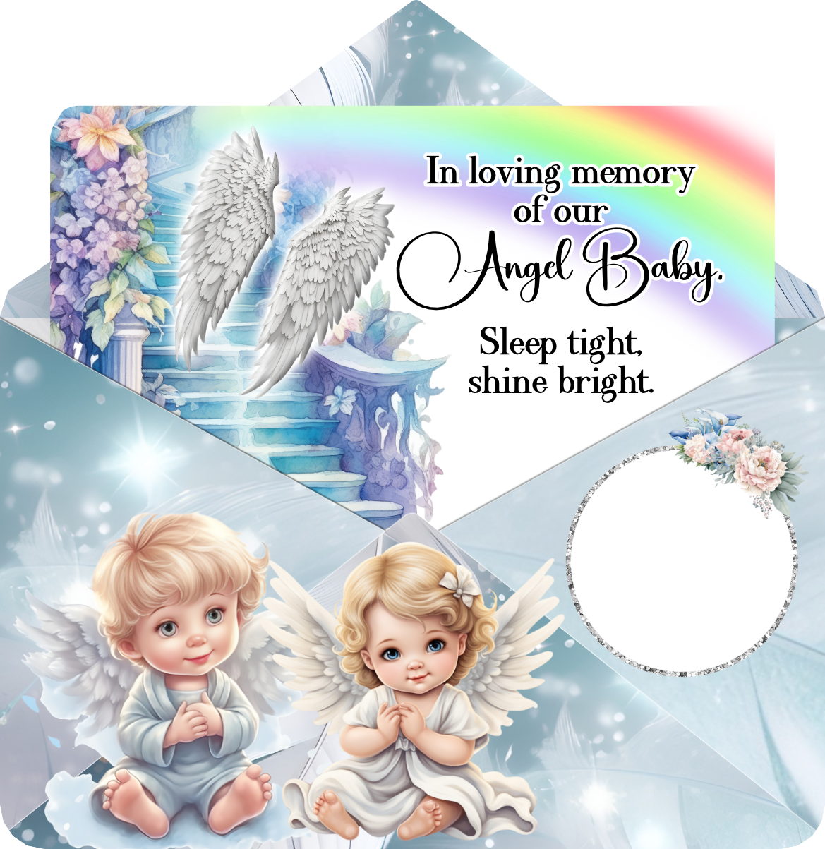 Letter Envelope- Rainbow Angel Baby Grave Marker