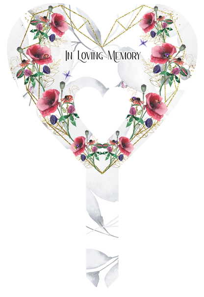 In Loving Memory Poppy Grave Marker