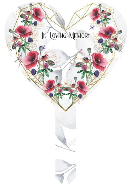In Loving Memory Poppy Grave Marker