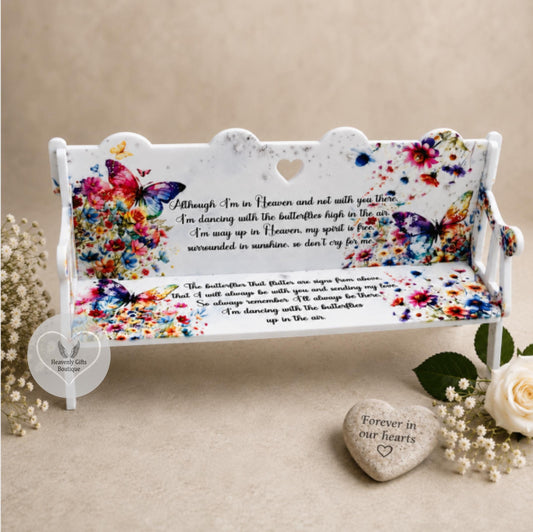 Personalised Butterfly Memorial Bench