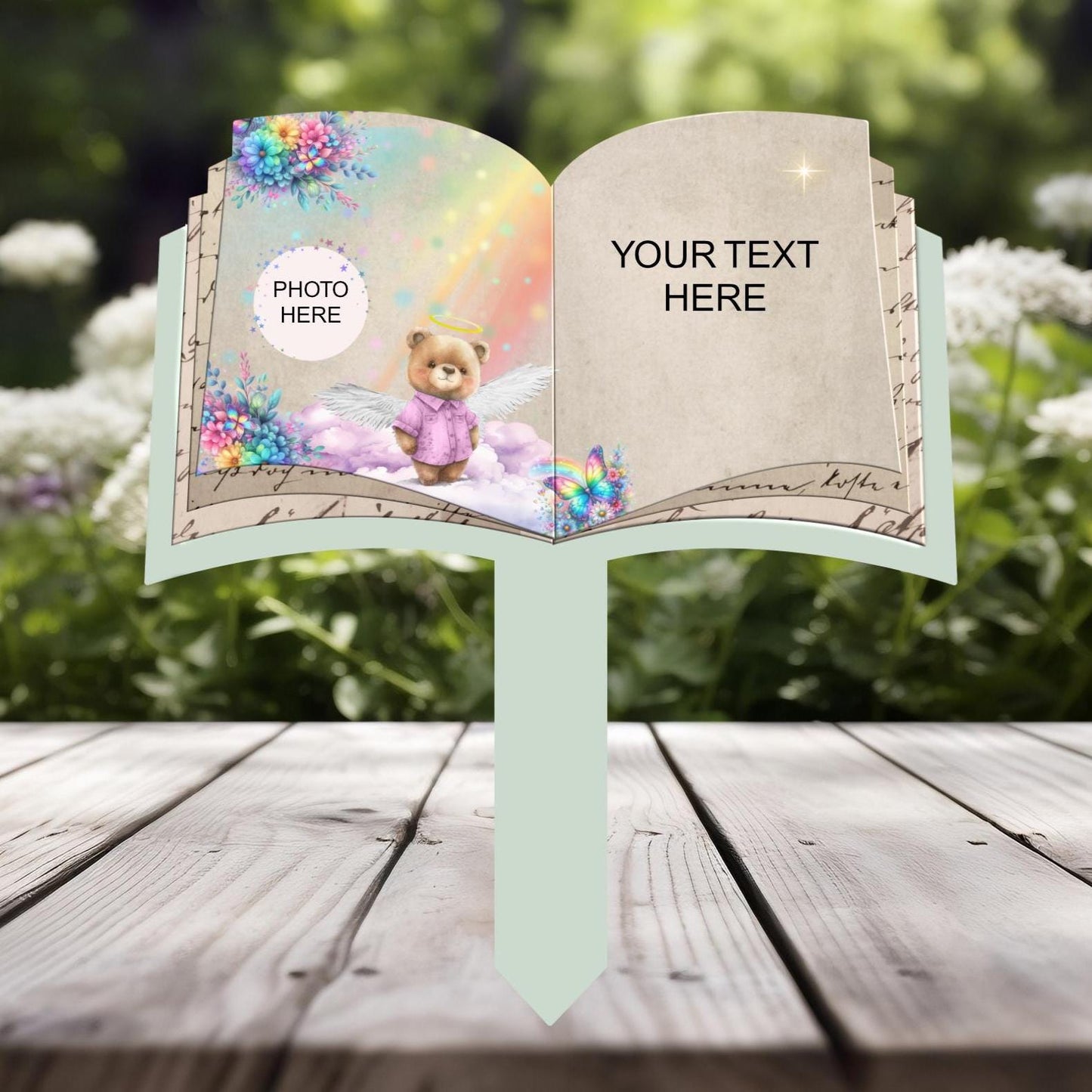 Personalised infant remembrance grave marker with custom text