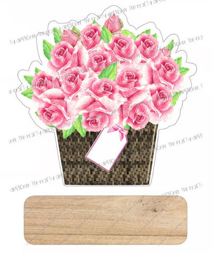 Bouquet plaque with personalised name and wording