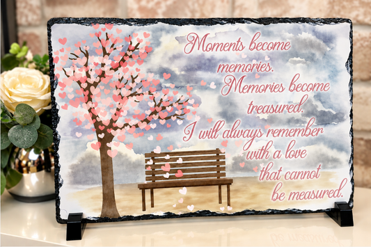 Memorial Photo Slate Keepsake for Loved Ones