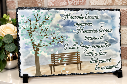 Memorial Photo Slate Keepsake for Loved Ones