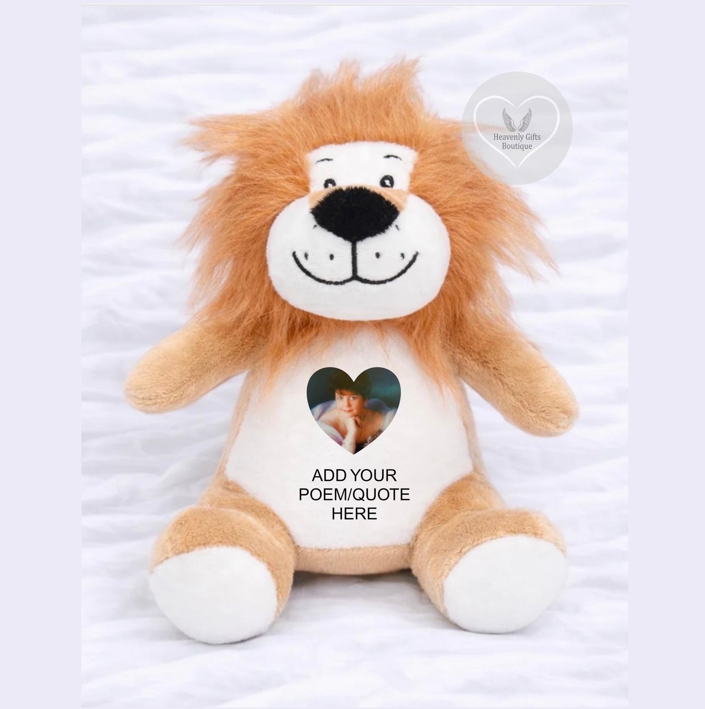 Personalised Memorial Lion Teddy Bear