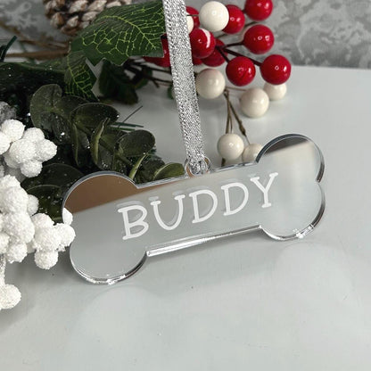Personalised Pet Bone Bauble
