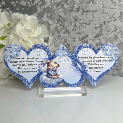 Baby remembrance heart plaque with personalised poem