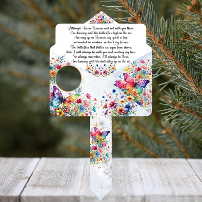 Butterfly and wildflower graveside memorial marker