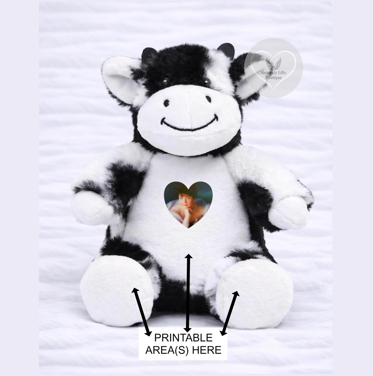 Personalised Memorial Cow Teddy Bear