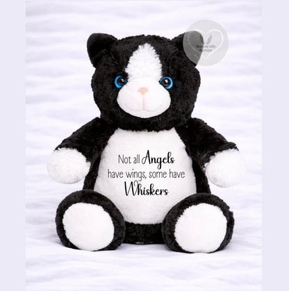 Cat loss remembrance teddy with personalised wording
