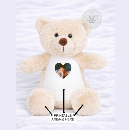 Childs memorial teddy bereavement keepsake with personalised photo