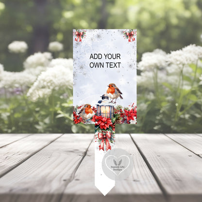 Personalised Christmas grave marker with your own special wording