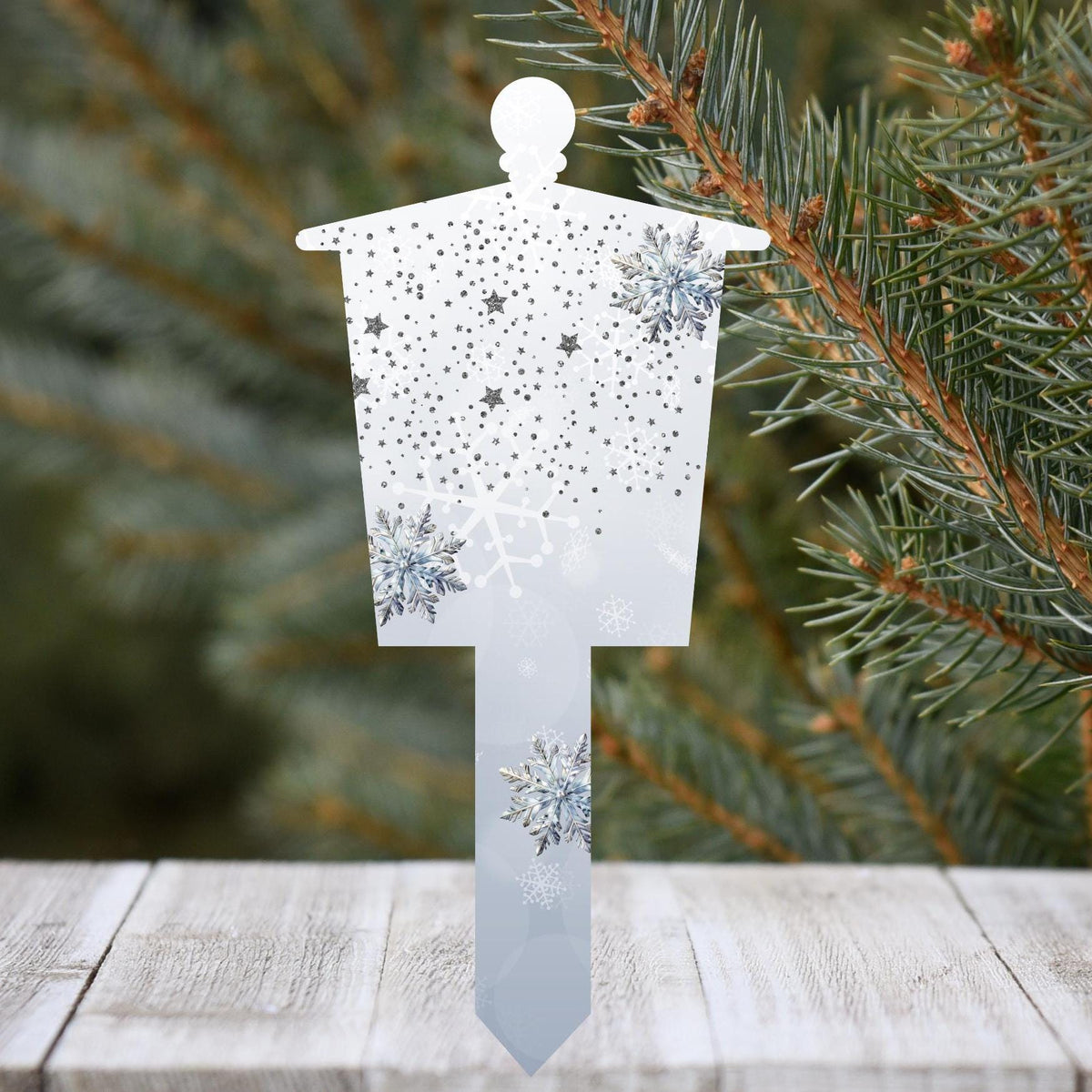 Christmas robin memorial grave marker with optional photograph